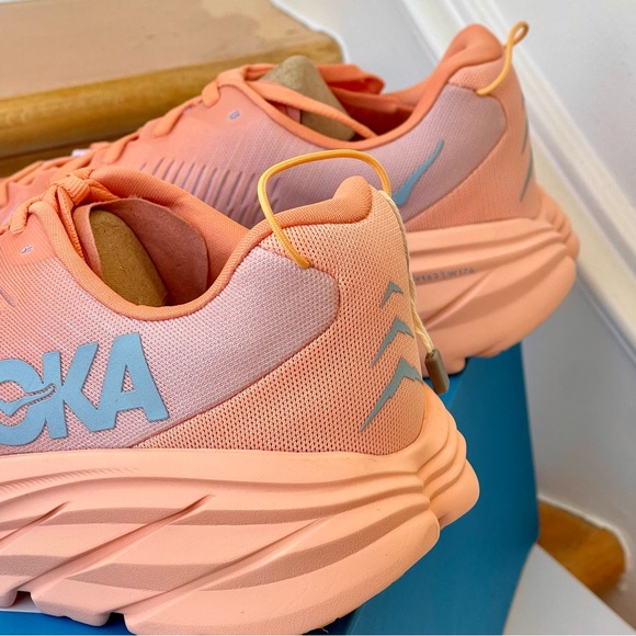 NWT Hoka Rincon 3 women’s running shoes , brand new in box , coral salmon orange - Picture 7 of 16